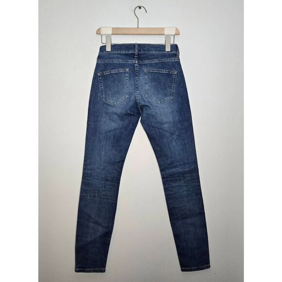 Everlane Mid Rise Skinny Jeans Size 24 Blue Denim - Picture 4 of 6